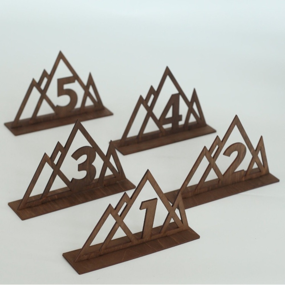 Wooden Mountain Table Numbers